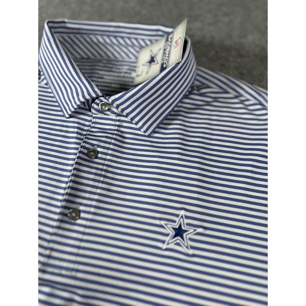 Dallas Cowboys Vineyard Vines Performance Polo Shirt Mens XXL Blue Striped NWT
